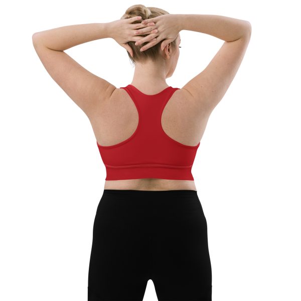 All Over Print Recycled Longline Sports Bra White Back 68d3121993382.jpg