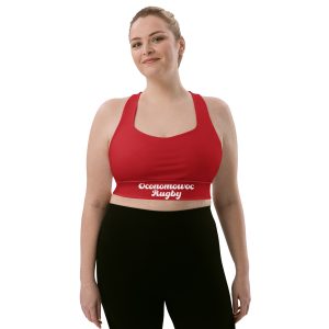 All Over Print Recycled Longline Sports Bra White Front 68d3121992b5c.jpg