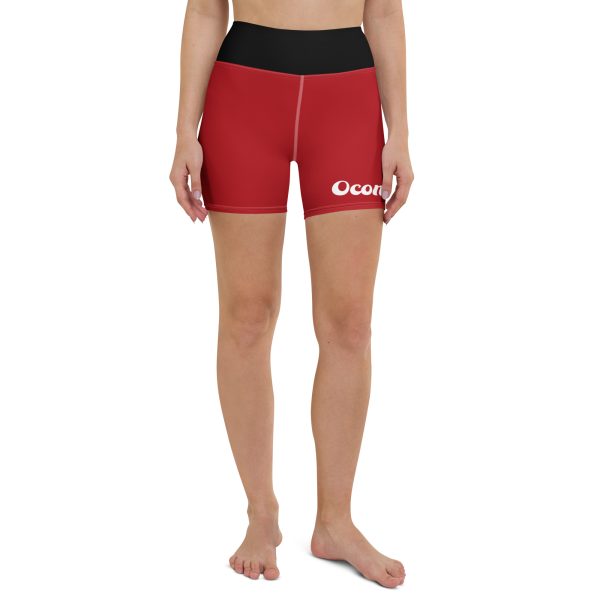 All Over Print Yoga Shorts White Front 68d31873013cd.jpg