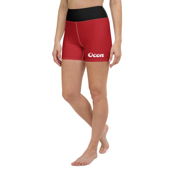 All Over Print Yoga Shorts White Left Front 68d3187300b58.jpg