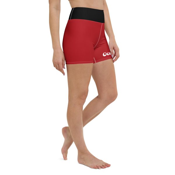 All Over Print Yoga Shorts White Right Front 68d3187301579.jpg