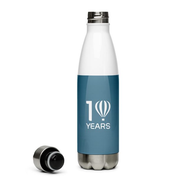Stainless Steel Water Bottle White 17oz Front 633c59c786b48